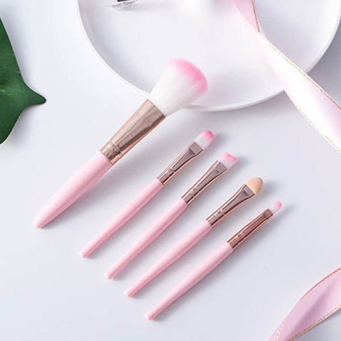 5Pcs Makeup Brushes Set Eye Shadow Eyebrow Eyeliner Blush Loose Foundation Powder Professional Lip Women Cosmetic Tools