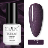 ROSALIND Nail Polish Ice purple Serise Nail Art All for Manicure Need UV LED Base Top coat Primer Gel Varnish hybrid Gel polish