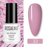 ROSALIND Nail Polish Ice purple Serise Nail Art All for Manicure Need UV LED Base Top coat Primer Gel Varnish hybrid Gel polish