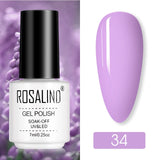 ROSALIND Nail Polish Ice purple Serise Nail Art All for Manicure Need UV LED Base Top coat Primer Gel Varnish hybrid Gel polish