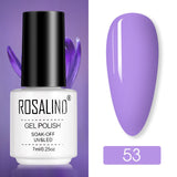 ROSALIND Nail Polish Ice purple Serise Nail Art All for Manicure Need UV LED Base Top coat Primer Gel Varnish hybrid Gel polish