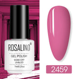 ROSALIND Nail Polish Ice purple Serise Nail Art All for Manicure Need UV LED Base Top coat Primer Gel Varnish hybrid Gel polish