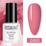 ROSALIND Nail Polish Ice purple Serise Nail Art All for Manicure Need UV LED Base Top coat Primer Gel Varnish hybrid Gel polish