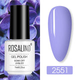 ROSALIND Nail Polish Ice purple Serise Nail Art All for Manicure Need UV LED Base Top coat Primer Gel Varnish hybrid Gel polish