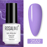 ROSALIND Nail Polish Ice purple Serise Nail Art All for Manicure Need UV LED Base Top coat Primer Gel Varnish hybrid Gel polish