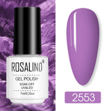 ROSALIND Nail Polish Ice purple Serise Nail Art All for Manicure Need UV LED Base Top coat Primer Gel Varnish hybrid Gel polish