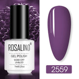 ROSALIND Nail Polish Ice purple Serise Nail Art All for Manicure Need UV LED Base Top coat Primer Gel Varnish hybrid Gel polish