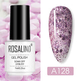 ROSALIND Nail Polish Ice purple Serise Nail Art All for Manicure Need UV LED Base Top coat Primer Gel Varnish hybrid Gel polish