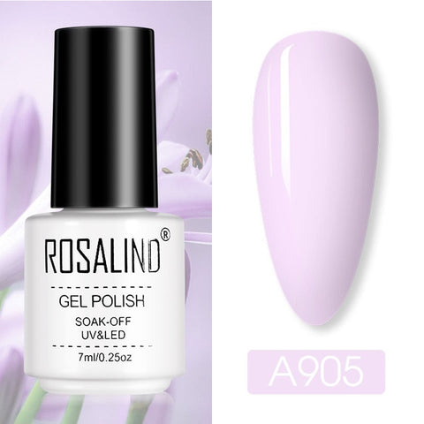 ROSALIND Nail Polish Ice purple Serise Nail Art All for Manicure Need UV LED Base Top coat Primer Gel Varnish hybrid Gel polish