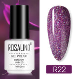 ROSALIND Nail Polish Ice purple Serise Nail Art All for Manicure Need UV LED Base Top coat Primer Gel Varnish hybrid Gel polish