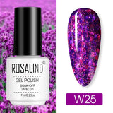 ROSALIND Nail Polish Ice purple Serise Nail Art All for Manicure Need UV LED Base Top coat Primer Gel Varnish hybrid Gel polish