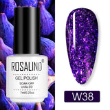 ROSALIND Nail Polish Ice purple Serise Nail Art All for Manicure Need UV LED Base Top coat Primer Gel Varnish hybrid Gel polish