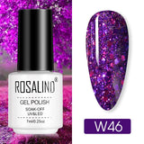 ROSALIND Nail Polish Ice purple Serise Nail Art All for Manicure Need UV LED Base Top coat Primer Gel Varnish hybrid Gel polish