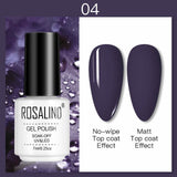 ROSALIND 7ML Nail Polish Gel Varnishes Hybrid Semi Permanent Nail Art Designed UV Nail  Manicure Top Base Coat gel polish