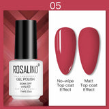 ROSALIND 7ML Nail Polish Gel Varnishes Hybrid Semi Permanent Nail Art Designed UV Nail  Manicure Top Base Coat gel polish