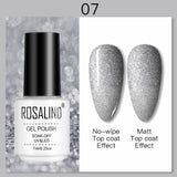 ROSALIND 7ML Nail Polish Gel Varnishes Hybrid Semi Permanent Nail Art Designed UV Nail  Manicure Top Base Coat gel polish