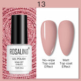 ROSALIND 7ML Nail Polish Gel Varnishes Hybrid Semi Permanent Nail Art Designed UV Nail  Manicure Top Base Coat gel polish