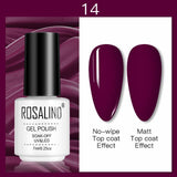 ROSALIND 7ML Nail Polish Gel Varnishes Hybrid Semi Permanent Nail Art Designed UV Nail  Manicure Top Base Coat gel polish