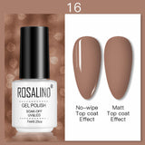 ROSALIND 7ML Nail Polish Gel Varnishes Hybrid Semi Permanent Nail Art Designed UV Nail  Manicure Top Base Coat gel polish