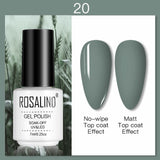 ROSALIND 7ML Nail Polish Gel Varnishes Hybrid Semi Permanent Nail Art Designed UV Nail  Manicure Top Base Coat gel polish