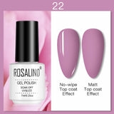 ROSALIND 7ML Nail Polish Gel Varnishes Hybrid Semi Permanent Nail Art Designed UV Nail  Manicure Top Base Coat gel polish