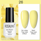 ROSALIND 7ML Nail Polish Gel Varnishes Hybrid Semi Permanent Nail Art Designed UV Nail  Manicure Top Base Coat gel polish