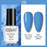 ROSALIND 7ML Nail Polish Gel Varnishes Hybrid Semi Permanent Nail Art Designed UV Nail  Manicure Top Base Coat gel polish