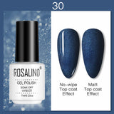 ROSALIND 7ML Nail Polish Gel Varnishes Hybrid Semi Permanent Nail Art Designed UV Nail  Manicure Top Base Coat gel polish