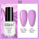 ROSALIND 7ML Nail Polish Gel Varnishes Hybrid Semi Permanent Nail Art Designed UV Nail  Manicure Top Base Coat gel polish