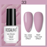 ROSALIND 7ML Nail Polish Gel Varnishes Hybrid Semi Permanent Nail Art Designed UV Nail  Manicure Top Base Coat gel polish