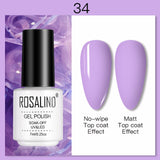 ROSALIND 7ML Nail Polish Gel Varnishes Hybrid Semi Permanent Nail Art Designed UV Nail  Manicure Top Base Coat gel polish