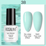 ROSALIND 7ML Nail Polish Gel Varnishes Hybrid Semi Permanent Nail Art Designed UV Nail  Manicure Top Base Coat gel polish