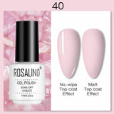 ROSALIND 7ML Nail Polish Gel Varnishes Hybrid Semi Permanent Nail Art Designed UV Nail  Manicure Top Base Coat gel polish