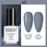 ROSALIND 7ML Nail Polish Gel Varnishes Hybrid Semi Permanent Nail Art Designed UV Nail  Manicure Top Base Coat gel polish