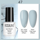 ROSALIND 7ML Nail Polish Gel Varnishes Hybrid Semi Permanent Nail Art Designed UV Nail  Manicure Top Base Coat gel polish