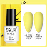 ROSALIND 7ML Nail Polish Gel Varnishes Hybrid Semi Permanent Nail Art Designed UV Nail  Manicure Top Base Coat gel polish