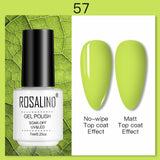 ROSALIND 7ML Nail Polish Gel Varnishes Hybrid Semi Permanent Nail Art Designed UV Nail  Manicure Top Base Coat gel polish