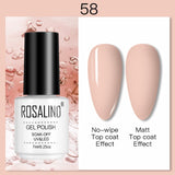 ROSALIND 7ML Nail Polish Gel Varnishes Hybrid Semi Permanent Nail Art Designed UV Nail  Manicure Top Base Coat gel polish