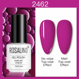 ROSALIND 7ML Nail Polish Gel Varnishes Hybrid Semi Permanent Nail Art Designed UV Nail  Manicure Top Base Coat gel polish