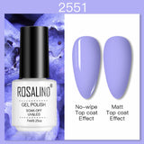 ROSALIND 7ML Nail Polish Gel Varnishes Hybrid Semi Permanent Nail Art Designed UV Nail  Manicure Top Base Coat gel polish