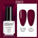 ROSALIND 7ML Nail Polish Gel Varnishes Hybrid Semi Permanent Nail Art Designed UV Nail  Manicure Top Base Coat gel polish