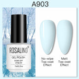 ROSALIND 7ML Nail Polish Gel Varnishes Hybrid Semi Permanent Nail Art Designed UV Nail  Manicure Top Base Coat gel polish