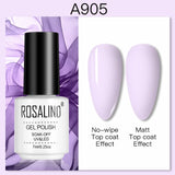 ROSALIND 7ML Nail Polish Gel Varnishes Hybrid Semi Permanent Nail Art Designed UV Nail  Manicure Top Base Coat gel polish