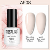 ROSALIND 7ML Nail Polish Gel Varnishes Hybrid Semi Permanent Nail Art Designed UV Nail  Manicure Top Base Coat gel polish