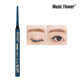 Music Flower 8 Colors Quick dry Eyeliner Pencil Automatic LongLasting Waterproof Eye Makeup Smudge-proof Shimmer Eye Liner TSLM1