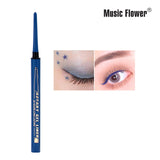 Music Flower 8 Colors Quick dry Eyeliner Pencil Automatic LongLasting Waterproof Eye Makeup Smudge-proof Shimmer Eye Liner TSLM1