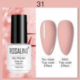 ROSALIND 7ML Nail Polish Gel Varnishes Hybrid Semi Permanent Nail Art Designed UV Nail  Manicure Top Base Coat gel polish