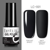 LILYCUTE 7ml Nail Gel Polish Semi Permanent Gel Varnish Base Top Coat UV LED Gel Varnish Soak Off Nail Art Gel Nail Polish