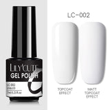 LILYCUTE 7ml Nail Gel Polish Semi Permanent Gel Varnish Base Top Coat UV LED Gel Varnish Soak Off Nail Art Gel Nail Polish