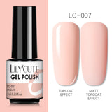 LILYCUTE 7ml Nail Gel Polish Semi Permanent Gel Varnish Base Top Coat UV LED Gel Varnish Soak Off Nail Art Gel Nail Polish